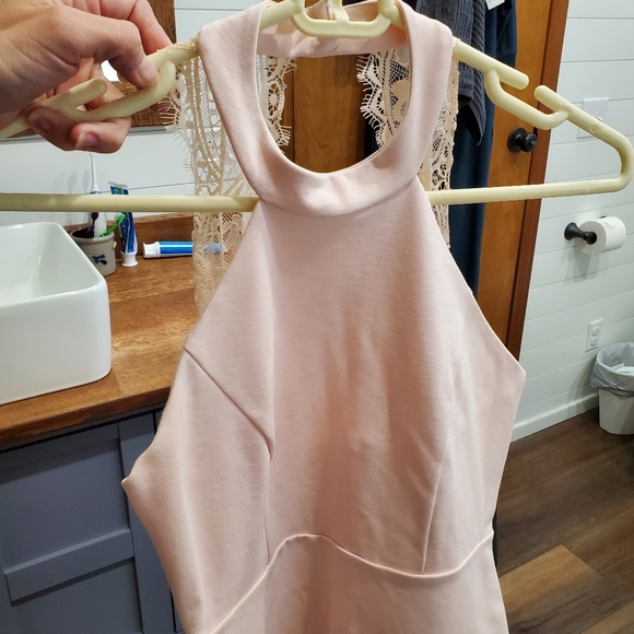 New Lulu's Light pink dress with lace - Picture 6 of 6